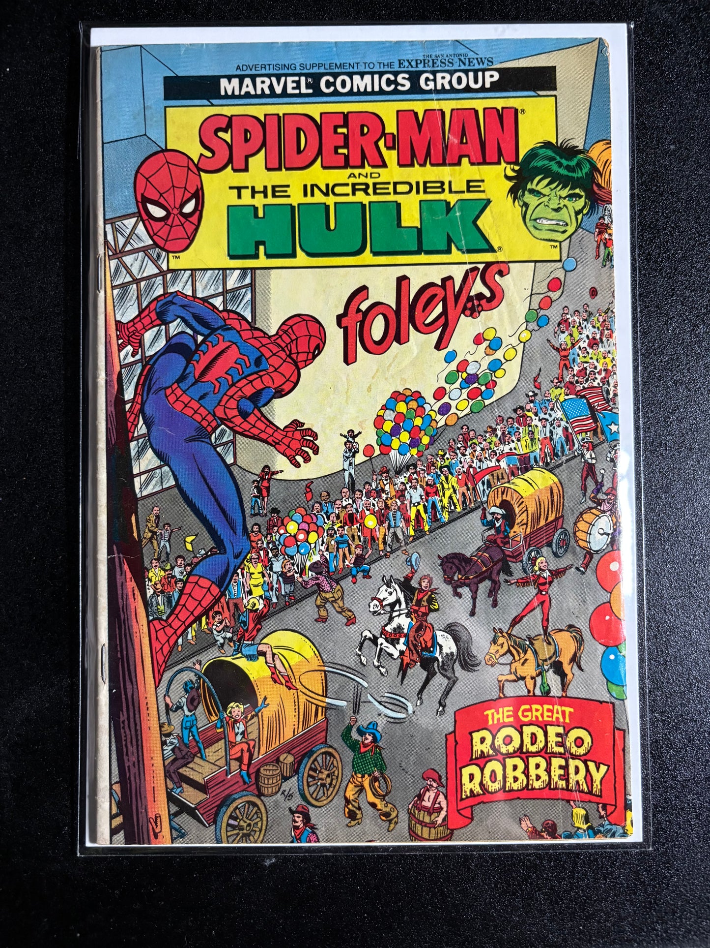 Spider-Man and the Incredible Hulk: The Great Rodeo Robbery (Foley's Advertising Supplement)
