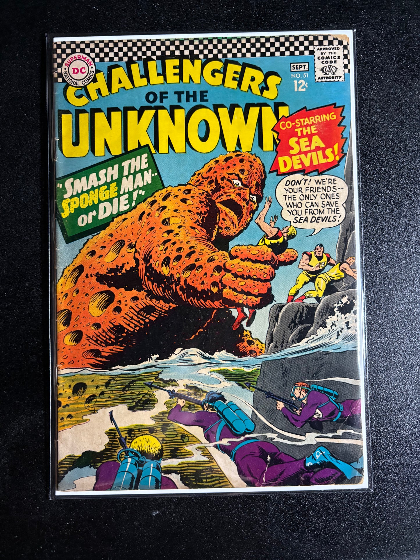 Challengers of the Unknown #51 – “Smash the Sponge Man or Die!” (1966, DC Comics)
