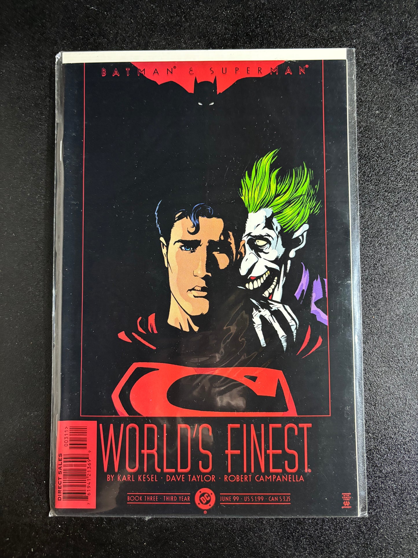 Batman & Superman: World’s Finest #3 – Joker Cover (June 1999, DC Comics)