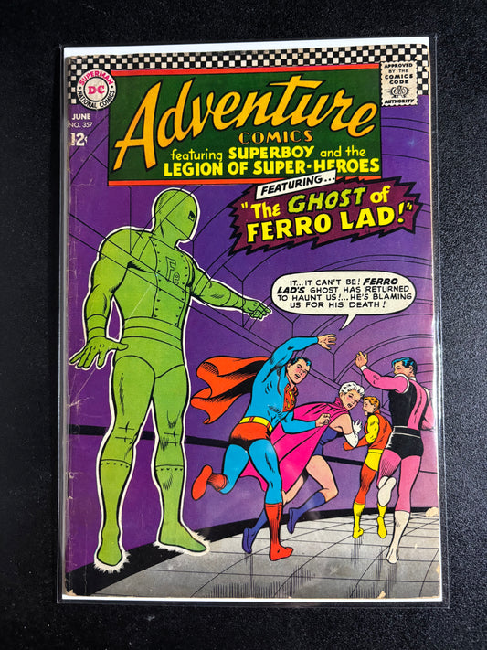 Adventure Comics #357 (1967) – The Ghost of Ferro Lad! – Silver Age DC