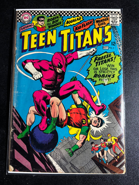 Teen Titans #5 – Freeze, Titans! (1966, DC Comics)