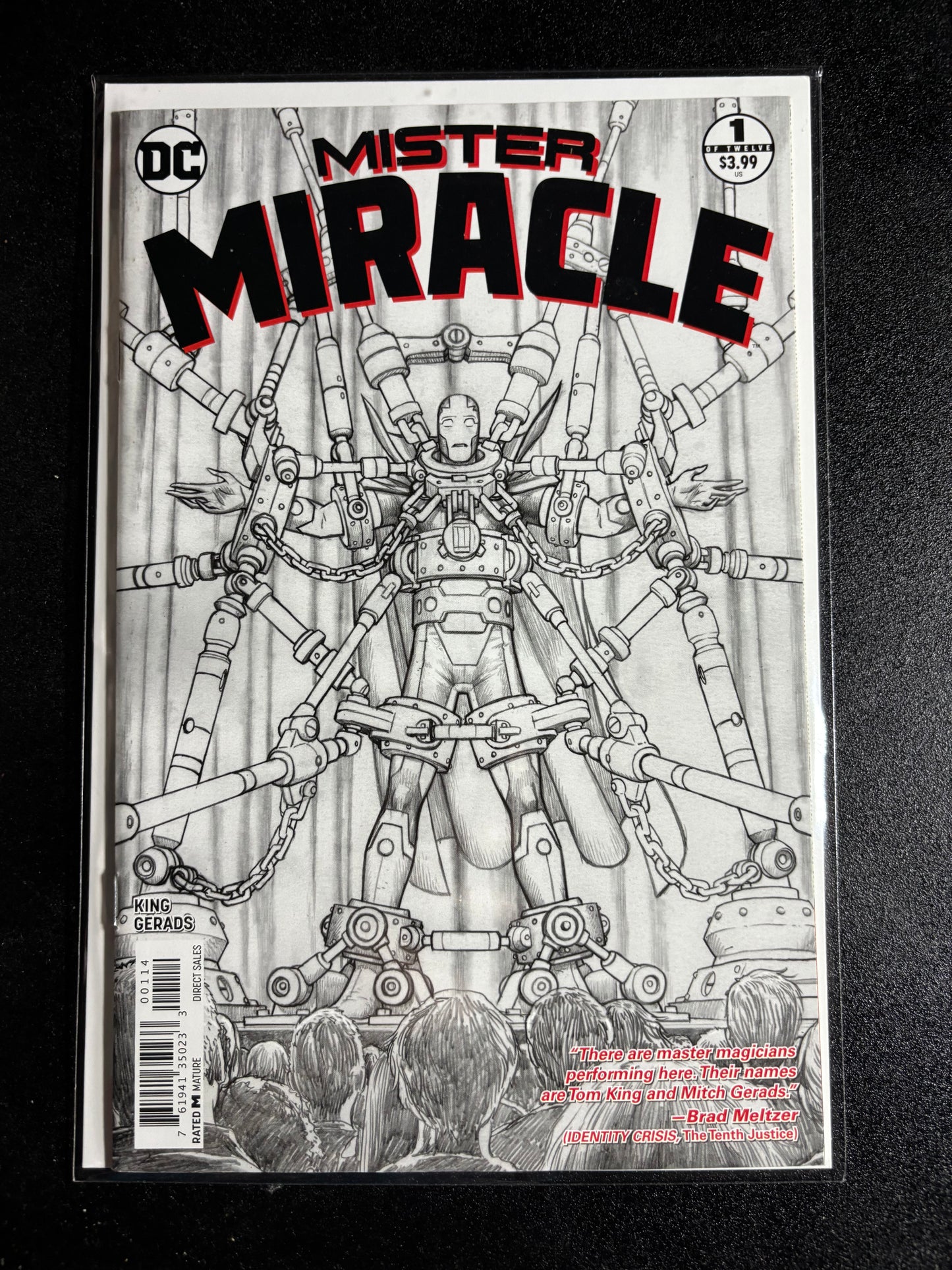 Mister Miracle #1 (DC Comics, 2017) Nick Derington Sketch Cover.