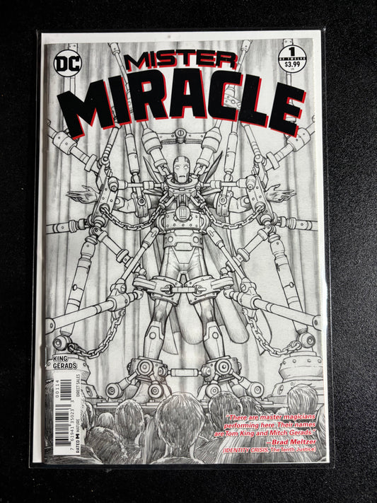 Mister Miracle #1 (DC Comics, 2017) Nick Derington Sketch Cover.