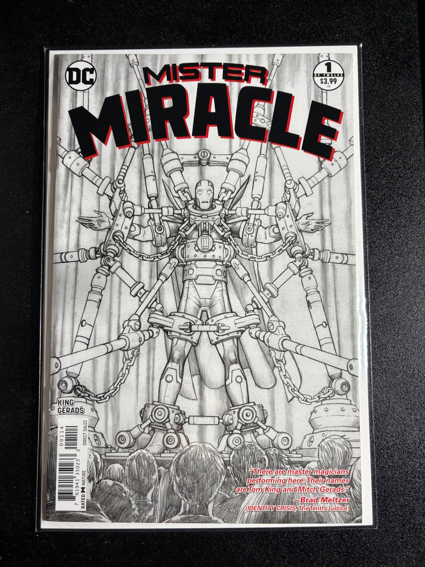 Mister Miracle #1 (DC Comics, 2017) Nick Derington Sketch Cover.