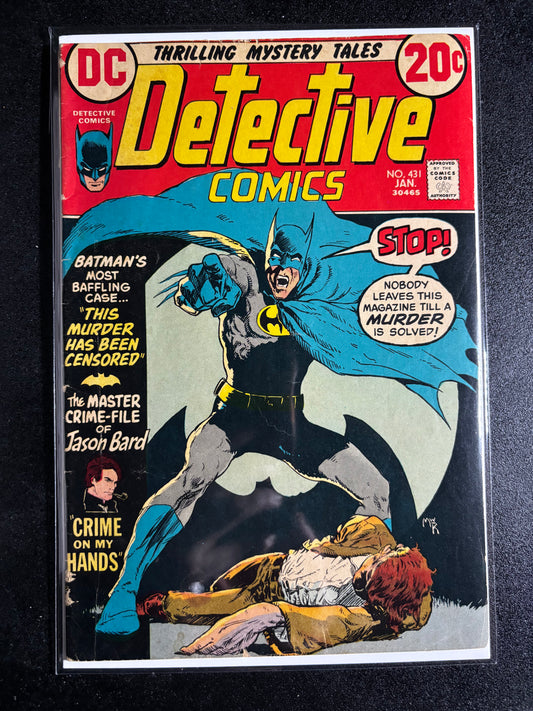 Detective Comics #431 (DC Comics, Jan 1973) – Bronze Age Batman Mystery – Jason Bard Backup Story